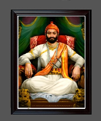 Picture of Shri Chhatrapati Shivaji Maharaj Original Photo Frame with Colour